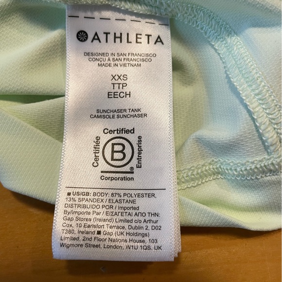 Athleta Sunchaser UPF Tank Top Calypso Mint Size XXS - Picture 8 of 11